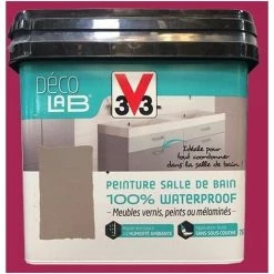 Déco LAB Peinture Salle De Bain 100% Waterproof V33 Cassis 0,75 L - Cassis