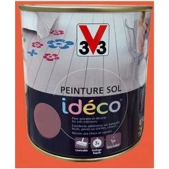 Peinture Sol V33 Idéco Capucine Satin 0.5L 0,5 L - Capucine