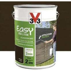 Coloration Bois V33 Easy Relook Moka Mat 5 L - Moka