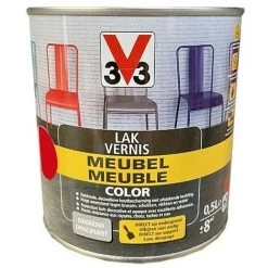 V33 Vernis Meuble Color Rouge 0,5 L - Rouge