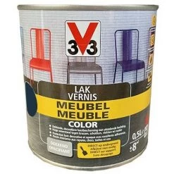V33 Vernis Meuble Color Gris Foncé 0,5 L - Gris Foncé