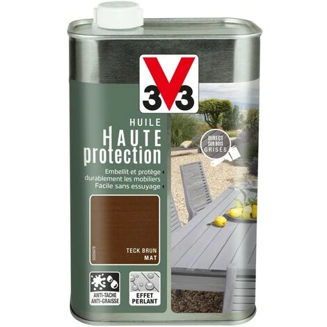 V33 Huile V33 Protection mobilier opaque teck brun mat, 1 l V33 Huile V33 Protection Mobilier Opaque Teck Brun Mat, 1 L -V33 Soldes 35174319 4