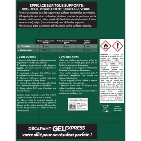 V33 Décapant multisupport V33 Gel express, 1.2 l V33 Décapant Multisupport V33 Gel Express, 1.2 L -V33 Soldes 35617256 2