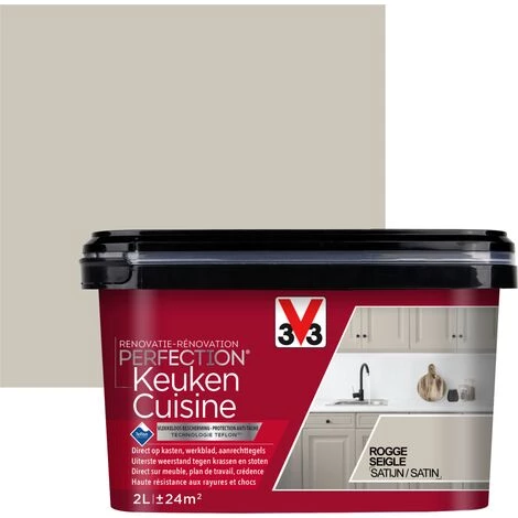 Peinture Cuisine V33 Rénovation Perfection Seigle Satiné 2L - Seigle Peinture Cuisine V33 Rénovation Perfection Seigle Satiné 2L - Seigle -V33 Soldes 52188065 2