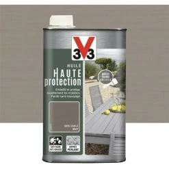 Huile Haute Protection V33 Gris Sablé 1 L