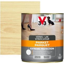 Vitrificateur Parquet V33 Extreme Protection Incolore Satiné 5L - Incolore -V33 Soldes 61228079 3