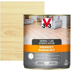 Vitrificateur Parquet V33 Incolore Satiné 5L - Incolore -V33 Soldes 61228254 3