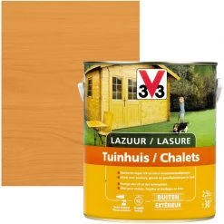 Lasure Chalets V33 Chêne Moyen Satiné 2,5L - Chêne Moyen
