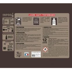 Lasure V33 Climats Extrêmes® 12 Ans Chêne Foncé Satiné 1 L -V33 Soldes lasure v33 climats extremes 12 ans chene fonce satine 1 l L 821 35524226 5