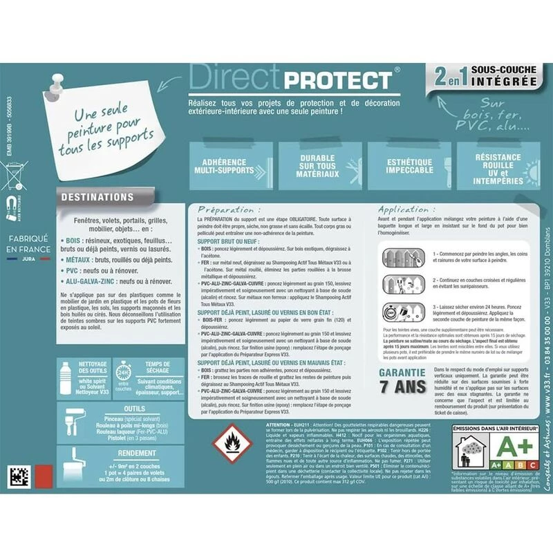 V33 Peinture extérieure Multi-matériaux Direct protect® V33 Peinture Extérieure Multi-matériaux Direct Protect® -V33 Soldes peinture exterieure multi materiaux direct protect L 480385 57095042 3