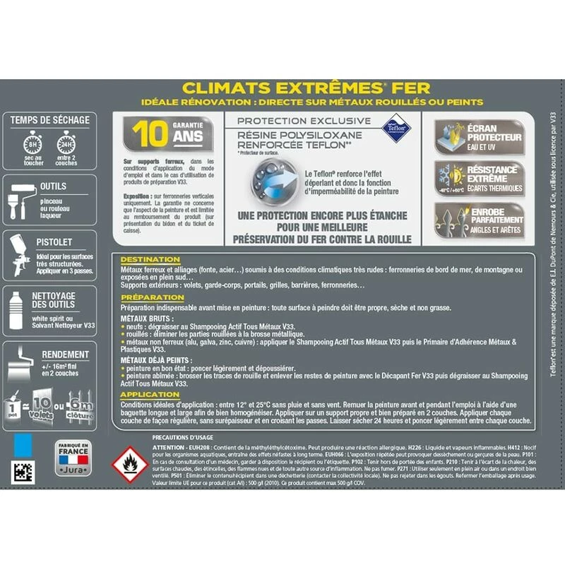 Peinture fer Climat Extrême mat 0,5L (teinte au choix) V33 - plusieurs modèles disponibles Peinture Fer Climat Extrême Mat 0,5L (teinte Au Choix) V33 - Plusieurs Modèles Disponibles -V33 Soldes peinture fer climat extreme mat 05l teinte au choix v33 plusieurs modeles disponibles L 480385 59403504 3