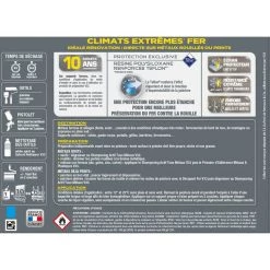 V33 Peinture Fer Extérieur Climats Extrêmes® V33 Gris Galet Brillant 2 L -V33 Soldes peinture fer climats extreme v33 2l blanc ral9016 brillant teinte blanc ral9016 brillant L 821 35174446 5