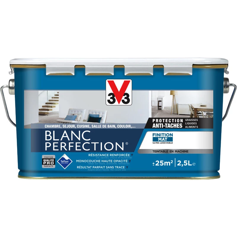 Peinture intérieure Blanc perfection® Blanc mat 10 L V33 - Blanc Peinture Intérieure Blanc Perfection® Blanc Mat 10 L V33 - Blanc -V33 Soldes peinture interieure blanc perfection blanc mat 10 l v33 blanc L 20065459 42332462 1