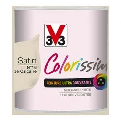 Peinture Multi-Supports V33 Colorissim Satin - Beige Calcaire N°16 - Beige Calcaire