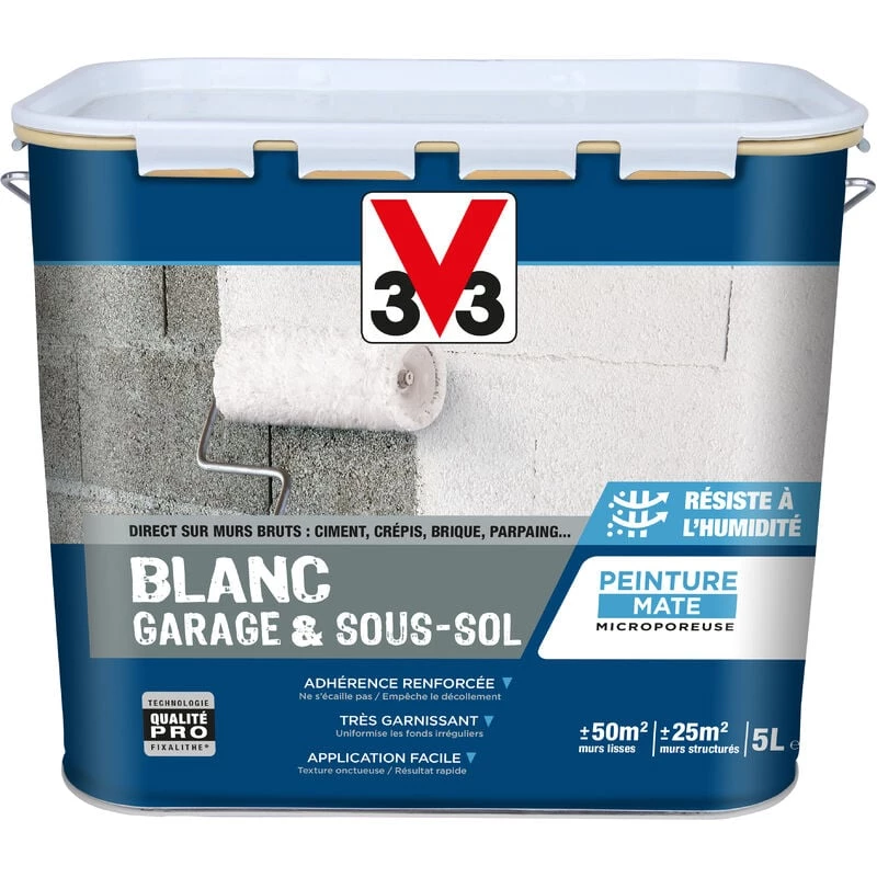 Peinture mur V33 Garage&sous-sol blanc mat, 5 l Peinture Mur V33 Garage&sous-sol Blanc Mat, 5 L -V33 Soldes peinture mur v33 garagesous sol blanc mat 5 l L 20065459 36908979 1
