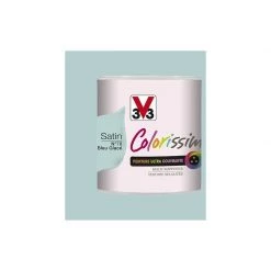 Peinture V33 Colorissim Satin Bleu Glacé N°70 0,5 L - Bleu Glacé