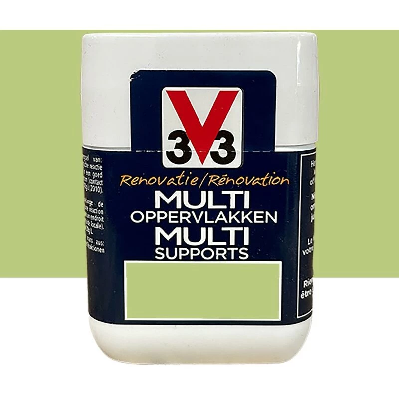 Peinture V33 Rénovation Multi-Supports Vert Mousse (testeur) 0,075 L - Vert Mousse 1 Peinture V33 Rénovation Multi-Supports Vert Mousse (testeur) 0,075 L - Vert Mousse