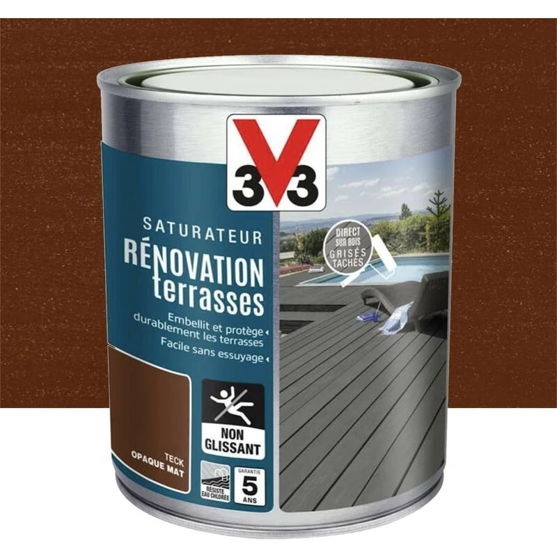 Saturateur V33 Rénovation terrasses Teck 1 L Saturateur V33 Rénovation Terrasses Teck 1 L -V33 Soldes saturateur v33 renovation terrasses teck 1 l L 480385 54427799 1
