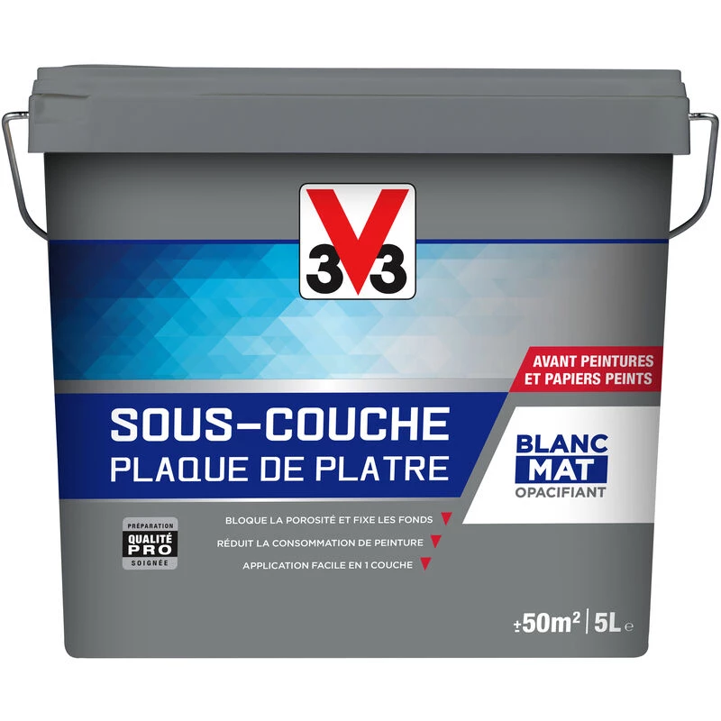 Sous-couche intérieure Plaque de plâtre Blanc Mat 5L V33 Sous-couche Intérieure Plaque De Plâtre Blanc Mat 5L V33 -V33 Soldes sous couche interieure plaque de platre blanc mat 5l v33 L 20065459 42332481 1