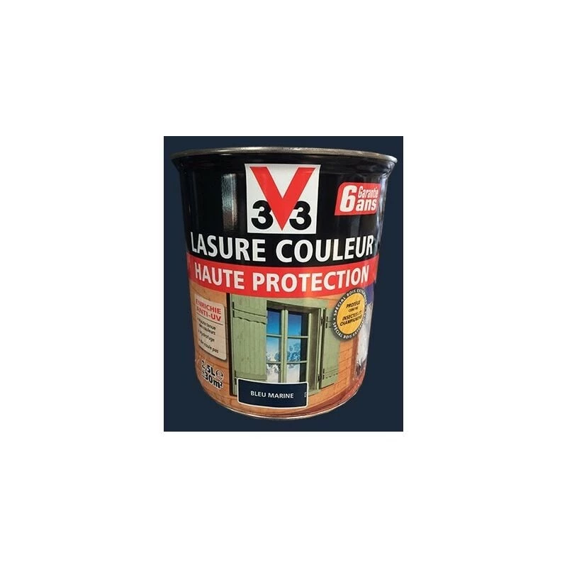 V33 Lasure Couleur Haute Protection Bleu Marine 2,5 L 1 V33 Lasure Couleur Haute Protection Bleu Marine 2,5 L