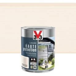 V33 Lasure V33 Hp Les Contemporaines 8 Ans Cèdre Blanc Satiné 1 L