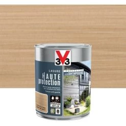 V33 Lasure V33 Hp Les Contemporaines 8 Ans épicéa Fumé Satiné 1 L