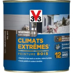 V33 Peinture Bois Extérieur Climats Extrêmes® V33, Brun Normand Satiné 0.5 L -V33 Soldes v33 peinture bois exterieur climats extremes v33 brun normand satine 05 l L 821 35436888 4