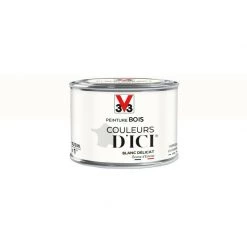 V33 Peinture Bois Extérieur Couleurs D'ici® V33, Blanc Délicat Velours 0.125 L
