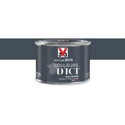 V33 Peinture Bois Extérieur Couleurs D'ici® V33, Bleu Encré Velours 0.125 L
