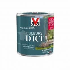 V33 Peinture Bois Extérieur Couleurs D'ici® V33, Bleu Feutré Velours 0.5 L -V33 Soldes v33 peinture bois exterieur couleurs dici v33 bleu feutre velours 05 l L 821 36526654 5