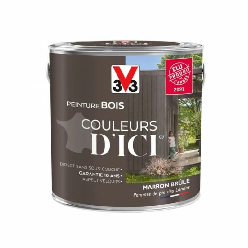 V33 Peinture bois extérieur Couleurs d'ici® V33, marron brûlé velours 2 l V33 Peinture Bois Extérieur Couleurs D'ici® V33, Marron Brûlé Velours 2 L -V33 Soldes v33 peinture bois exterieur couleurs dici v33 marron brule velours 2 l L 821 53036962 5