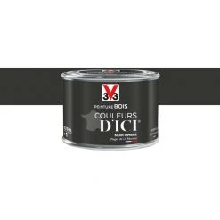 V33 Peinture Bois Extérieur Couleurs D'ici® V33, Noir Ombré Velours 0.125 L