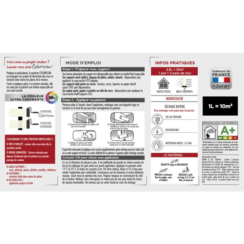 V33 Peinture Colorissim Satin Moka 0,5 L - Moka V33 Peinture Colorissim Satin Moka 0,5 L - Moka -V33 Soldes v33 peinture colorissim satin moka 05 l moka L 20065459 58221839 4