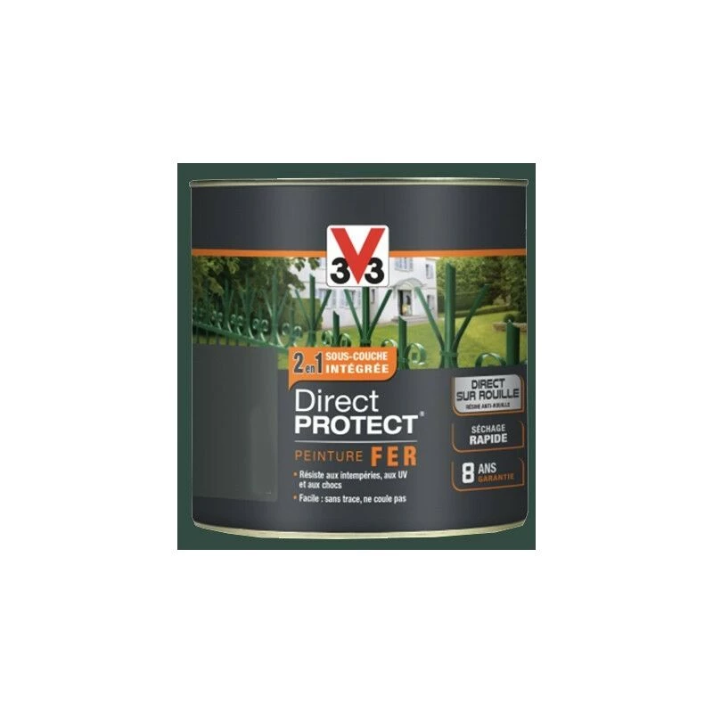 V33 Peinture Direct Protect Fer Vert Basque 0,25 L - Vert Basque V33 Peinture Direct Protect Fer Vert Basque 0,25 L - Vert Basque -V33 Soldes v33 peinture direct protect fer vert basque 025 l vert basque L 480385 48340668 1