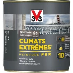 V33 Peinture Fer Extérieur Climats Extrêmes® V33 Gris Basalte Brillant 0.5 L -V33 Soldes v33 peinture fer exterieur climats extremes v33 gris basalte brillant 05 l L 821 35176386 4