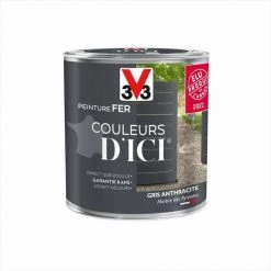 V33 Peinture Fer Extérieur Couleurs D'ici® V33 Gris Anthracite Velours 0.5 L -V33 Soldes v33 peinture fer exterieur couleurs dici v33 gris anthracite velours 05 l L 821 60364836 5