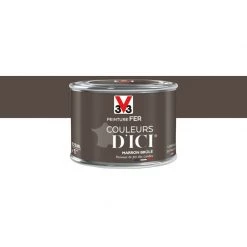 V33 Peinture Fer Extérieur Couleurs D'ici® V33 Marron Brûlé Velours 0.125 L