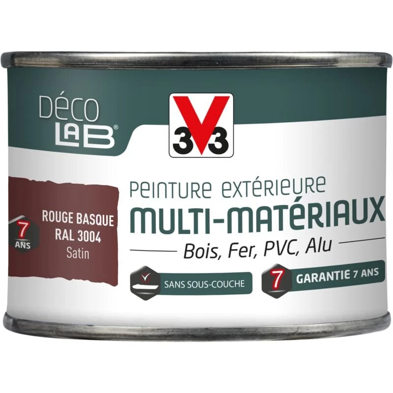 V33 Peinture multimatériau extérieur Décolab® V33 rouge basque satiné 0.125 l V33 Peinture Multimatériau Extérieur Décolab® V33 Rouge Basque Satiné 0.125 L -V33 Soldes v33 peinture multimateriau exterieur decolab v33 rouge basque satine 0125 l L 821 35175155 4