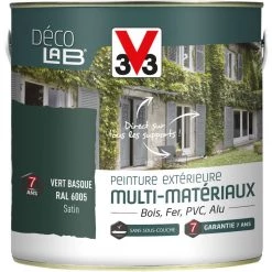 V33 Peinture Multimatériau Extérieur Décolab® V33 Vert Basque Satiné 2 L -V33 Soldes v33 peinture multimateriau exterieur decolab v33 vert basque satine 2 l L 821 35173663 4