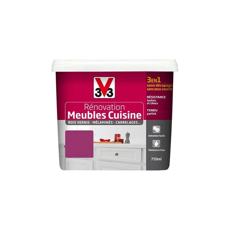 V33 Rénovation Meubles Cuisine (Bois vernis-Mélaminés-Stratifiés) Satin Fuchsia 0,75 L - Fuschia V33 Rénovation Meubles Cuisine (Bois Vernis-Mélaminés-Stratifiés) Satin Fuchsia 0,75 L - Fuschia -V33 Soldes v33 renovation meubles cuisine bois vernis melamines stratifies satin fuchsia 075 l fuschia L 480385 15295343 1