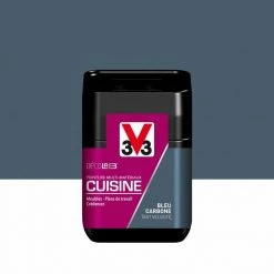 V33 Testeur Peinture Cuisine Meuble Et Crédence Décolab® V33 Bleu Carbone Mat 0.075l