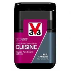 V33 Testeur Peinture Cuisine Meuble Et Crédence Décolab® V33 Bleu Carbone Mat 0.075l -V33 Soldes v33 testeur peinture cuisine meuble et credence decolab v33 bleu carbone mat 0075l L 821 35530119 4